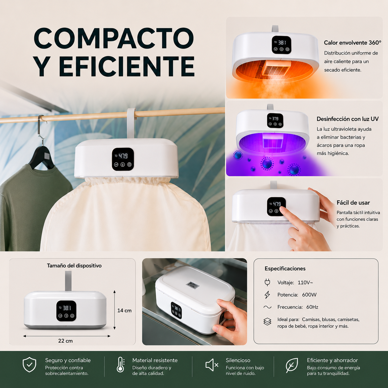 Secadora de Ropa Portátil | ClosetDry 360°