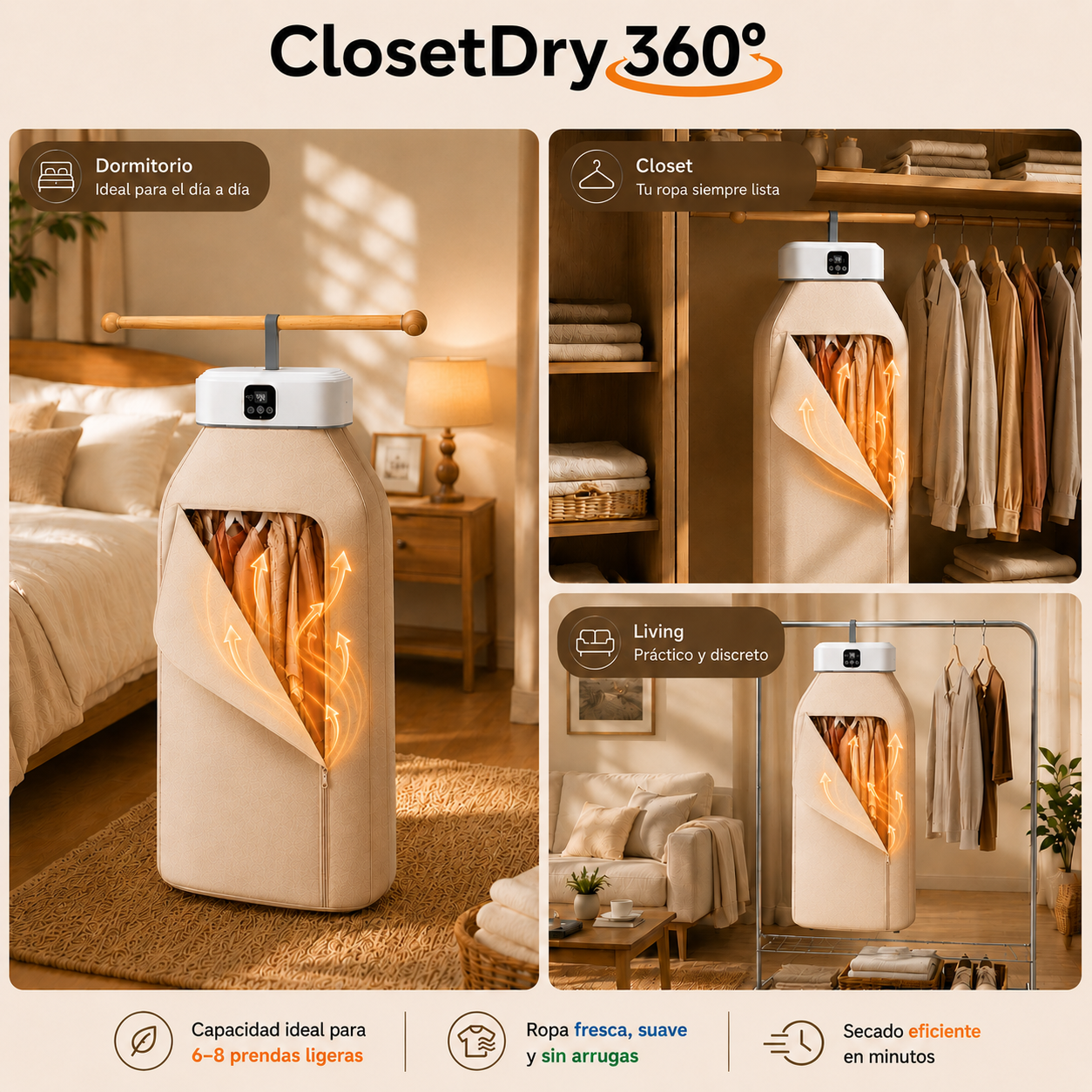 Secadora de Ropa Portátil | ClosetDry 360°